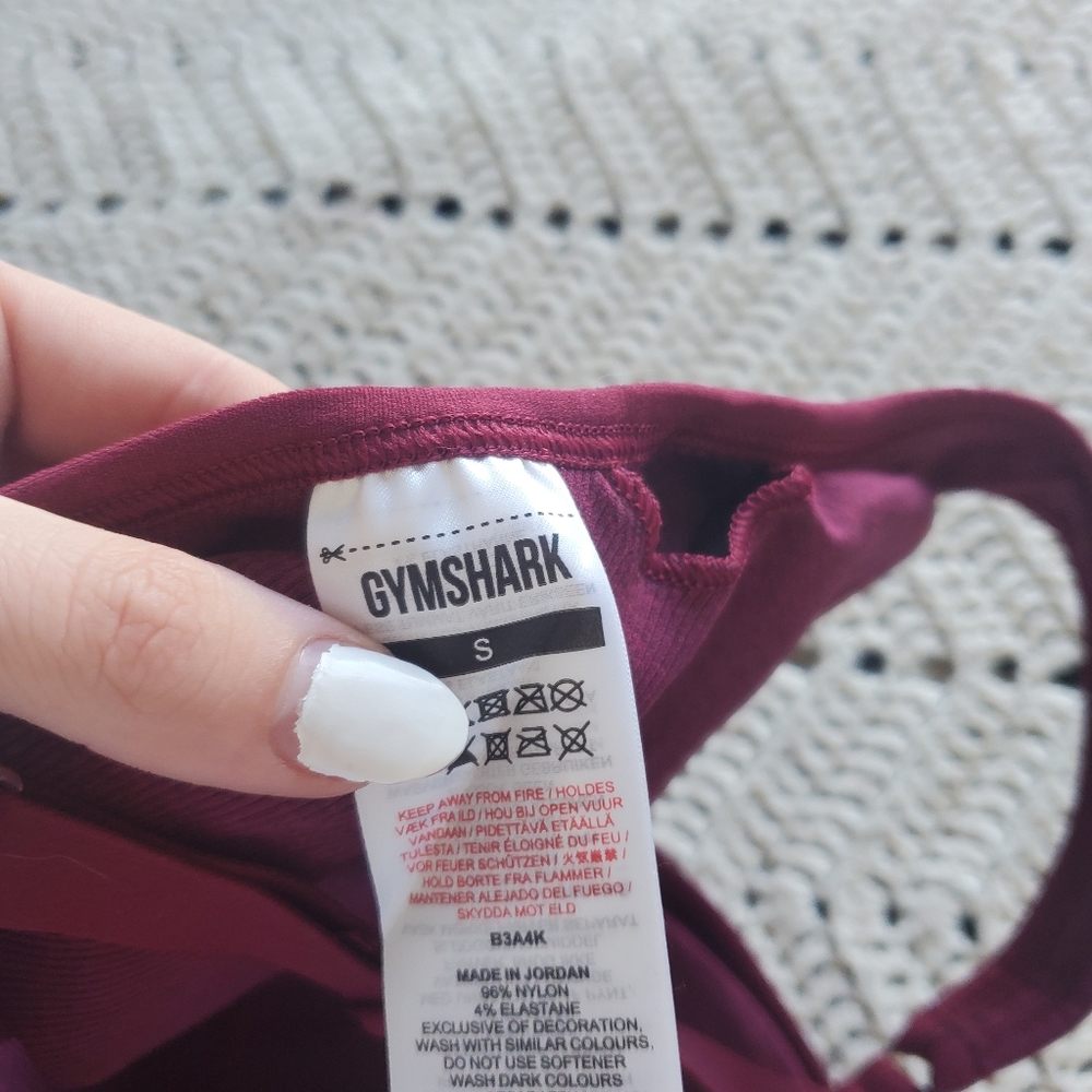Gymshark Maroon Bra S